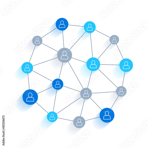 people social team connection circular diagram template design