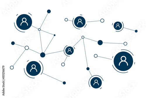 human networking web contact background for social marketing