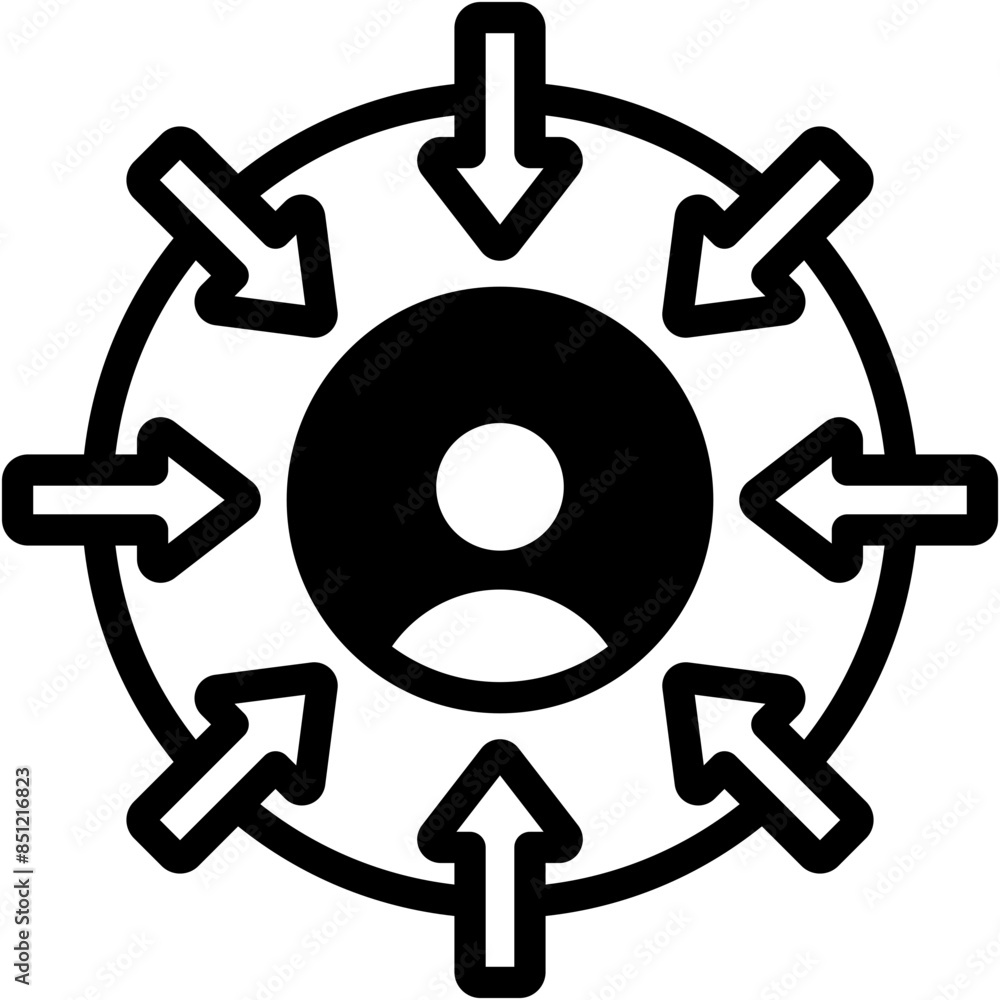 Fototapeta premium Customer Centric Icon