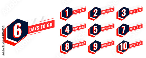 limited time and days left promo countdown for special sale