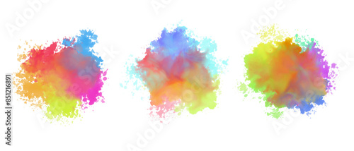 collection of artistic colorful stain splatter background design