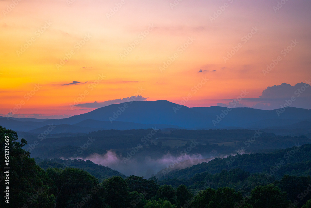 Sunset in the Appalachian Mountains Sunset in the Appalachian Mountains