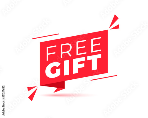 free gift giveaway offer label background design
