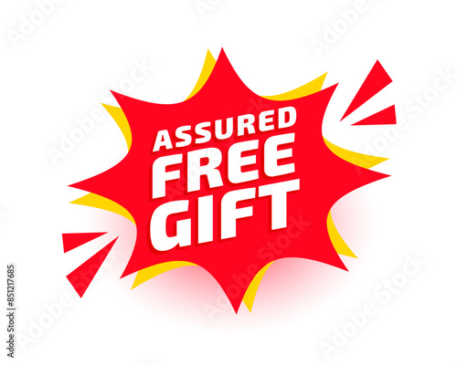 assured free gift promo offer template for web store marketing