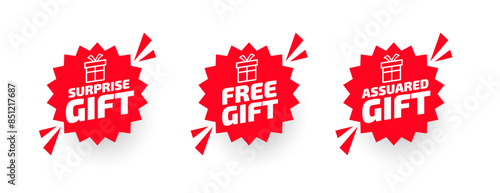 pack of free gifts sticker background get extra prize