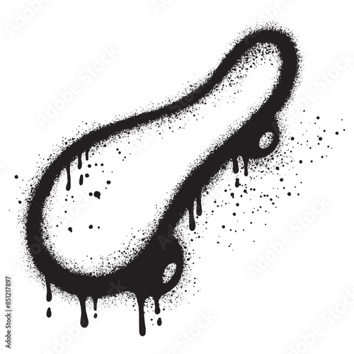 Skateboard graffiti sprayed with spray paint isolated on white background. EPS 10.