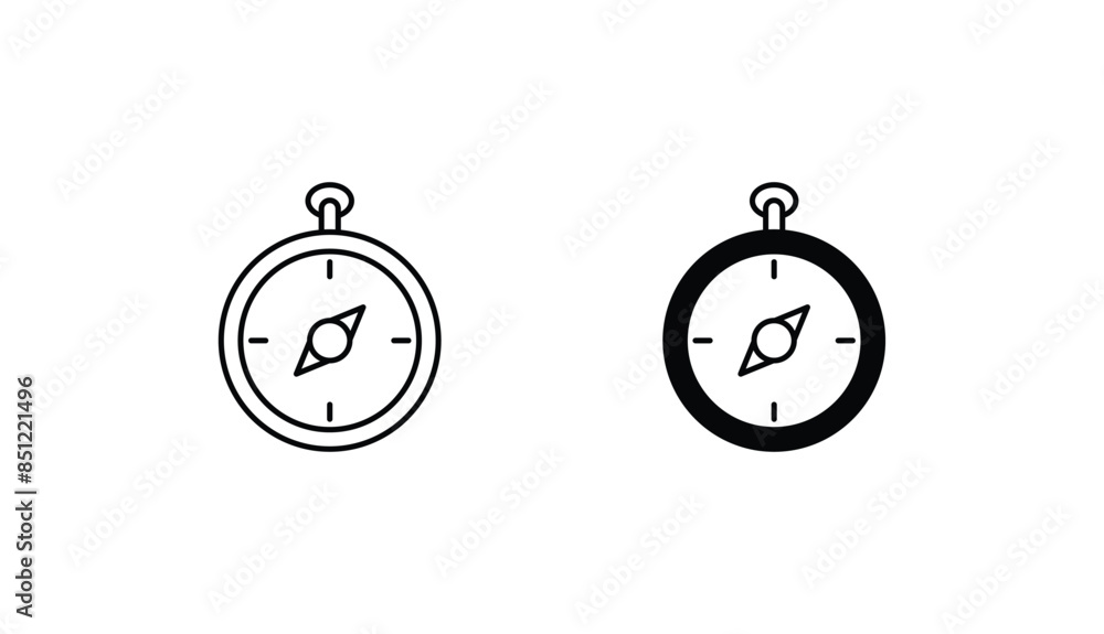 Compass icon design with white background stock illustration Compass icon design with white background stock illustration