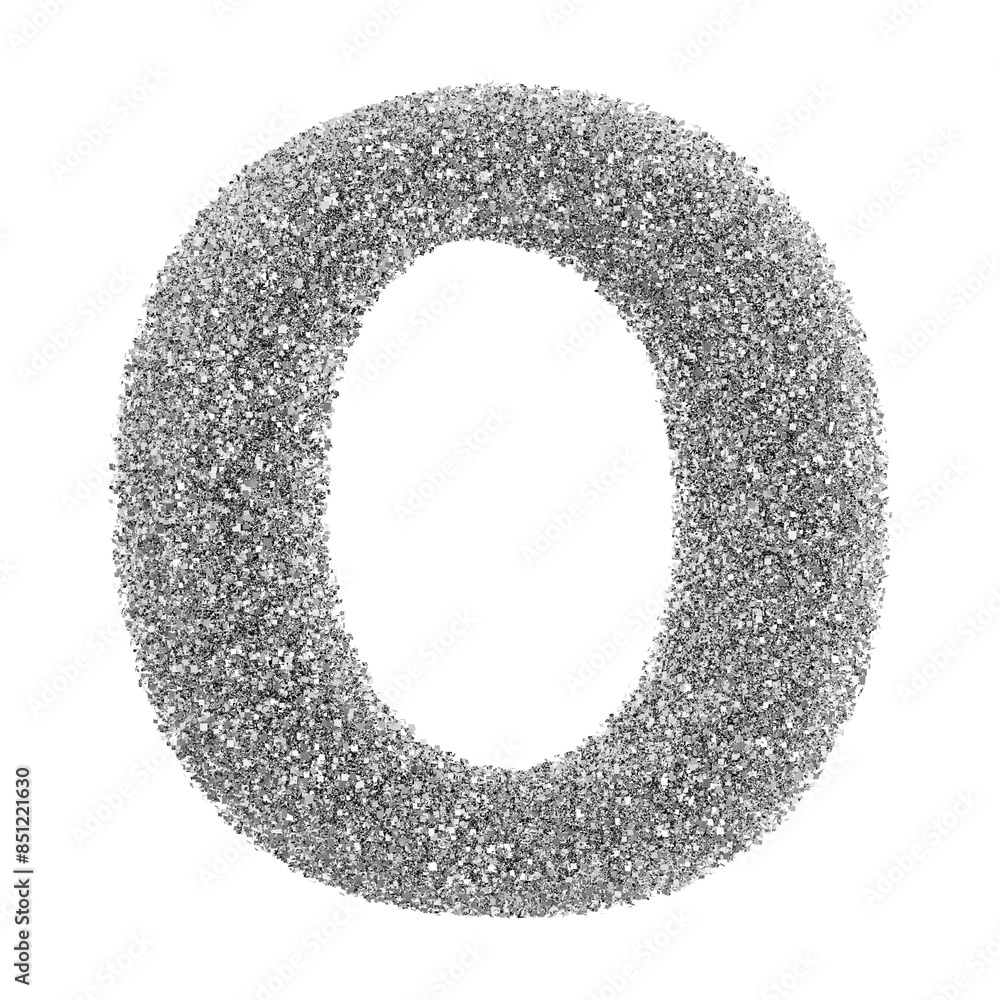 Silver 3D Font Letter O uppercase Silver 3D Font Letter O uppercase