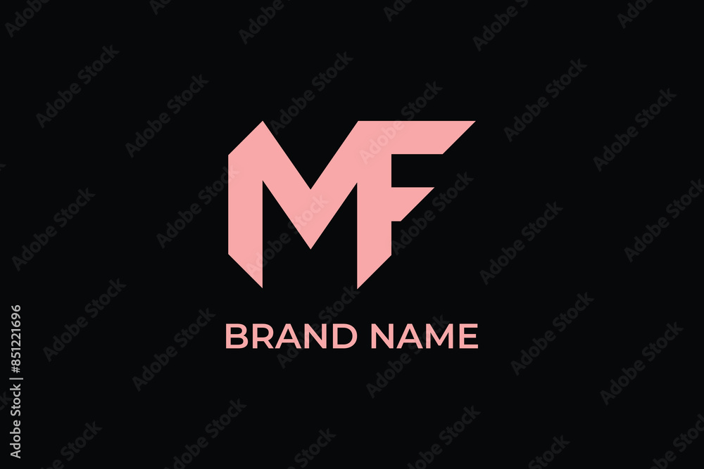 letter MF modern iconic business logo, letter MF abstract minimal elegant letter MF modern iconic business logo, letter MF abstract minimal elegant