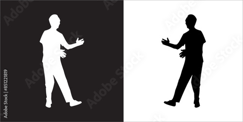  IIlustration Vector graphics of Tai-Chi Silhouette icon