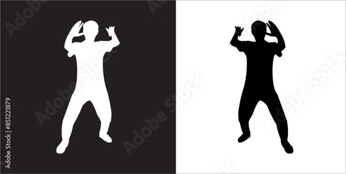 IIlustration Vector graphics of Tai-Chi Silhouette icon