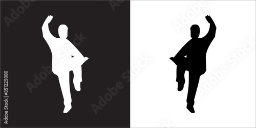  IIlustration Vector graphics of Tai-Chi Silhouette icon