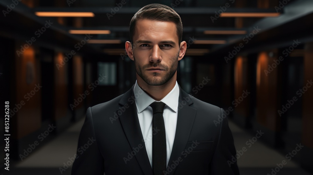 a man in a sharp suit, exuding confidence and power a man in a sharp suit, exuding confidence and power