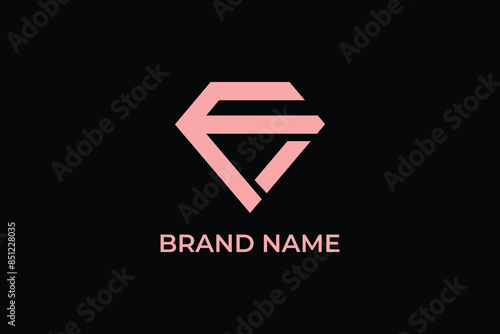 Free Download letter E diamond icon logo, letter F diamond logo, letter F jewellery logo, letter E business abstract - GFXLoad