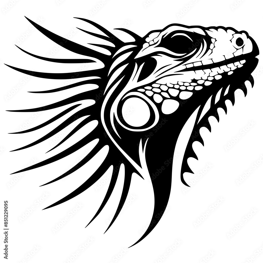 Iguana tattoo silhouette Iguana tattoo silhouette