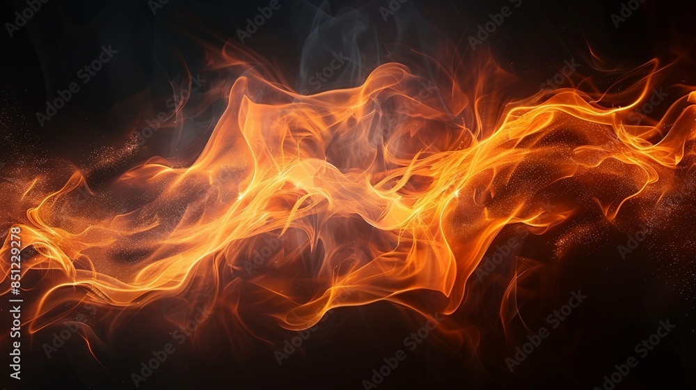 Dynamic composition of burnt orange flames against a dark background, representing passion and intensity, ideal for dramatic illustrations or fiery graphics. Abstract Backgrounds Illustration, Dynamic composition of burnt orange flames against a dark background, representing passion and intensity, ideal for dramatic illustrations or fiery graphics. Abstract Backgrounds Illustration,