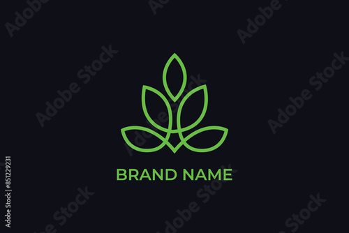 wellness logo, yoga sun logo, yoga lotus, nature logo Yoga, Zen and Meditation Linear Icon, logo of a YOGA person with leaves, Creative spa, guru vector, Yoga Logo template design Human pose icon