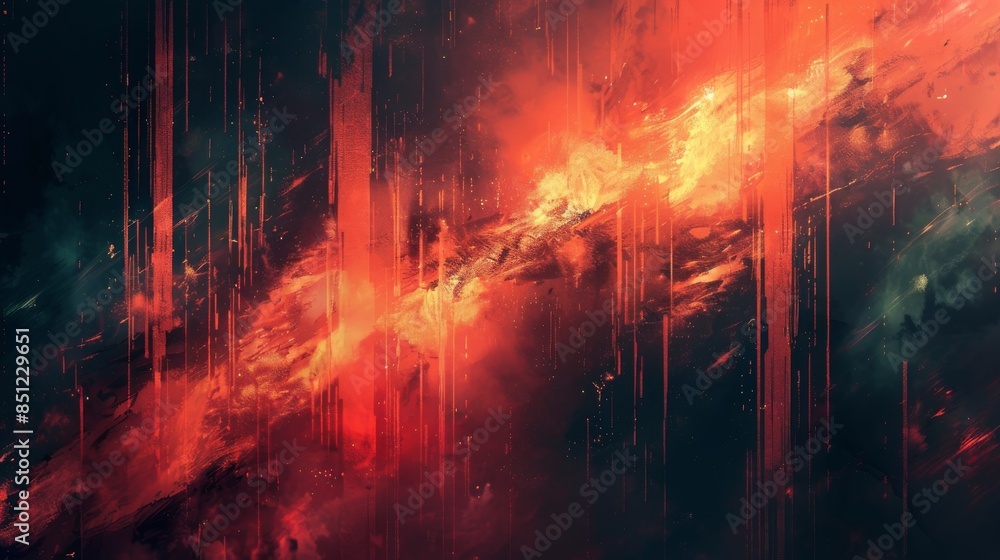 Abstract Painting with Red and Yellow Strokes Abstract Painting with Red and Yellow Strokes