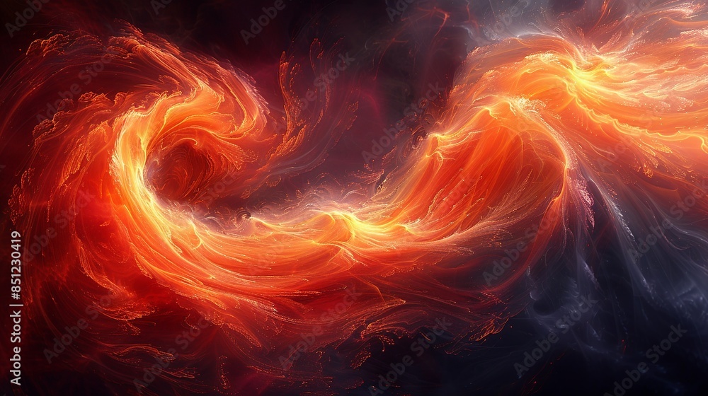 Dynamic swirls of burnt orange and peach fuzz against a dark background, creating a sense of movement and energy, suitable for dynamic illustrations or futuristic designs. Abstract Backgrounds Dynamic swirls of burnt orange and peach fuzz against a dark background, creating a sense of movement and energy, suitable for dynamic illustrations or futuristic designs. Abstract Backgrounds