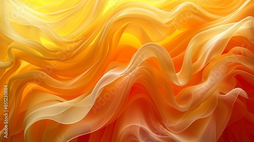 Abstract composition of sunshine yellow and burnt orange swirls, arranged in a dynamic pattern, adding a modern touch to corporate presentations or digital interfaces. Abstract Backgrounds