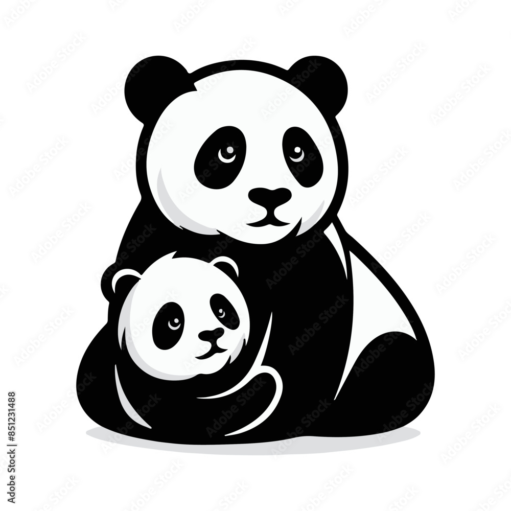 Fototapeta premium Illustration of a panda bear