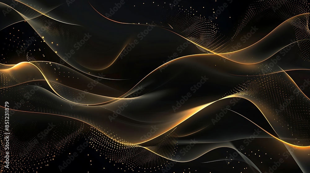 Obraz premium A black and gold background