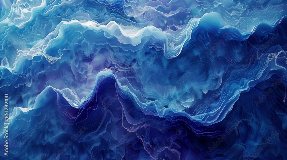 Captivating Minimalist and Surreal Aerial View Illustration of Blue and Fluorescent Spoondrift with Smooth Curves, Ethereal Lighting, and High-Quality Detail Captivating Minimalist and Surreal Aerial View Illustration of Blue and Fluorescent Spoondrift with Smooth Curves, Ethereal Lighting, and High-Quality Detail
