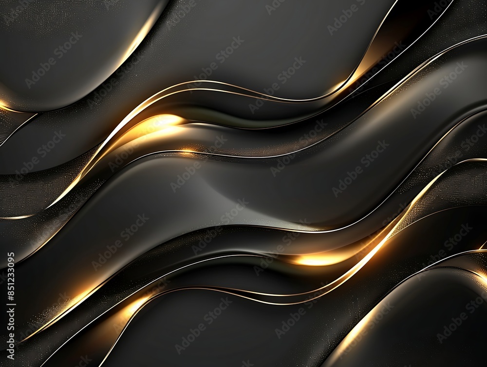 Fototapeta premium A black and gold background