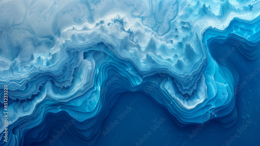 Captivating Minimalist and Surreal Aerial View Illustration of Blue and Fluorescent Spoondrift with Smooth Curves, Ethereal Lighting, and High-Quality Detail Captivating Minimalist and Surreal Aerial View Illustration of Blue and Fluorescent Spoondrift with Smooth Curves, Ethereal Lighting, and High-Quality Detail