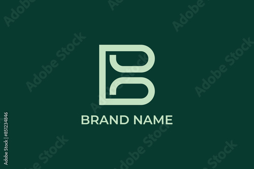 B letter abstract vector, letter B butterfly logo, letter B paper clip logo, letter B fold logo, letter BF Fb logo, letter B modern iconic logo