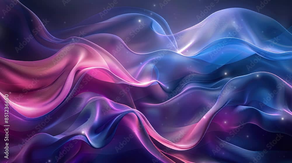 Abstract background of soft folds of silk fabric in pastel purple and blue colors Abstract background of soft folds of silk fabric in pastel purple and blue colors