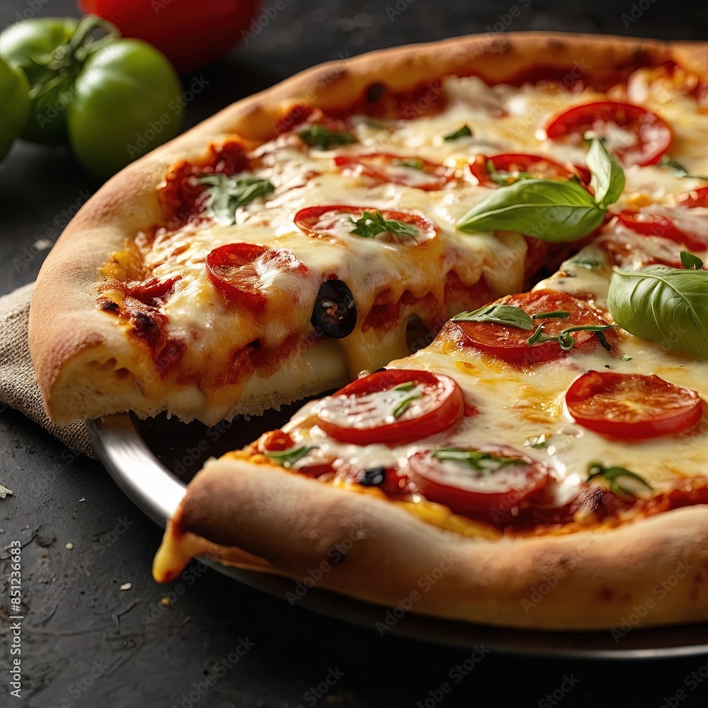 A Sizzling Mounthwatering Pizza A Sizzling Mounthwatering Pizza