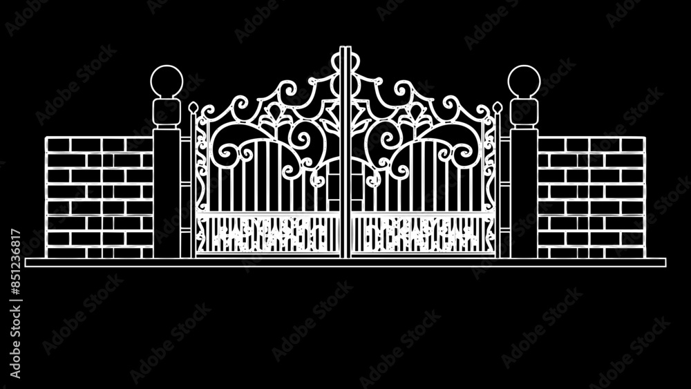Obraz premium Wrought iron gates