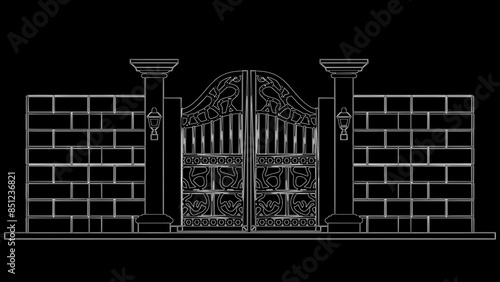 Wrought iron gates