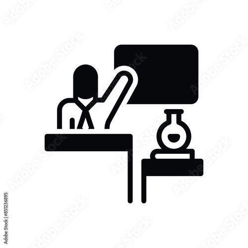 Black solid icon for teaching 