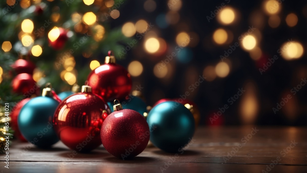 Christmas and New Year background with Hanging simple outline Christmas Balls. Christmas and New Year background with Hanging simple outline Christmas Balls.