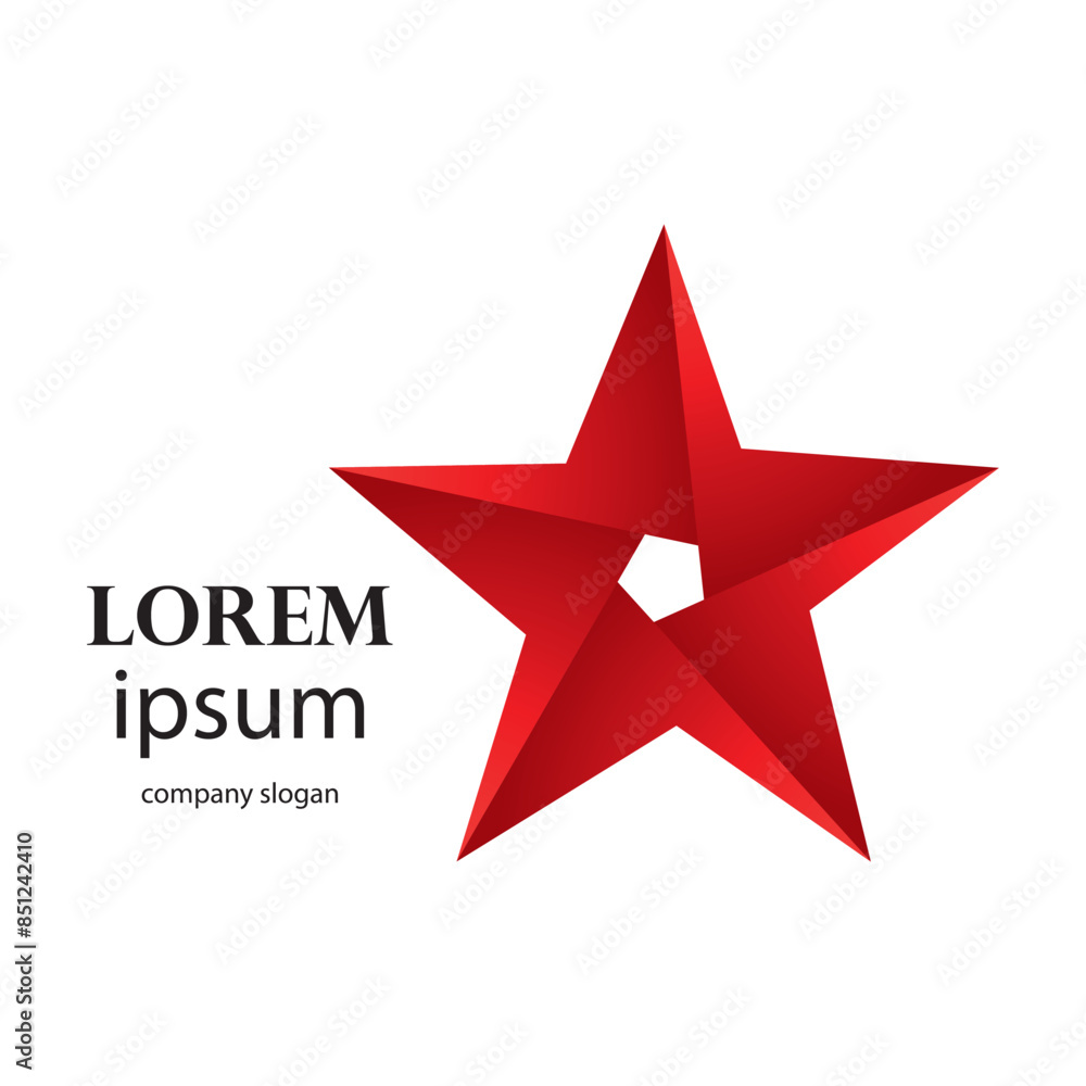 Obraz premium successful victory star logo design