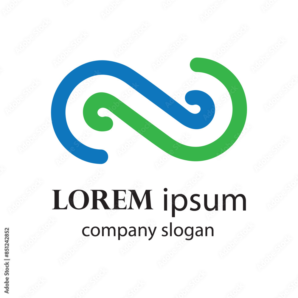 Fototapeta premium infinite number infinity logo design