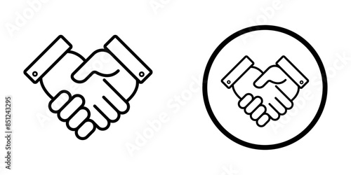 partnership handshake teamwork friendship business icon vector design