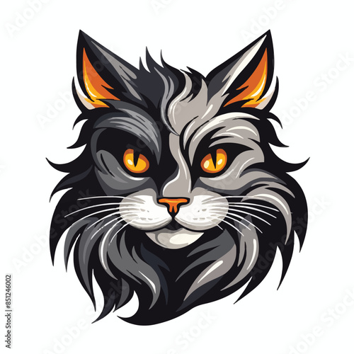 Cat head mascot