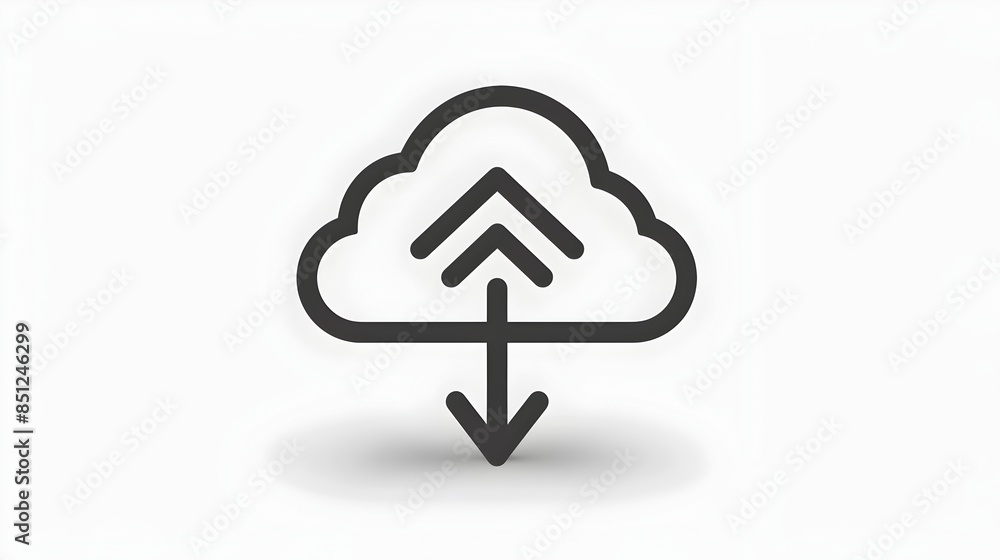 Cloud Computing Technology Symbol Representing Digital Data Transfer and Online Storage Services Cloud Computing Technology Symbol Representing Digital Data Transfer and Online Storage Services