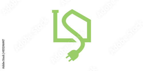 logo design for plugs and houses, electricity, building, logo design template, icon, vector, symbol, idea, creative.