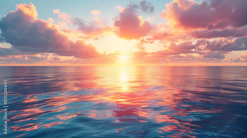 Fototapeta premium Sunset Over the Ocean