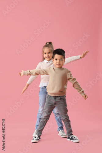 Cute little children in swe...