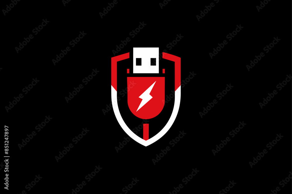 Obraz premium USB plug modern logo and illustration