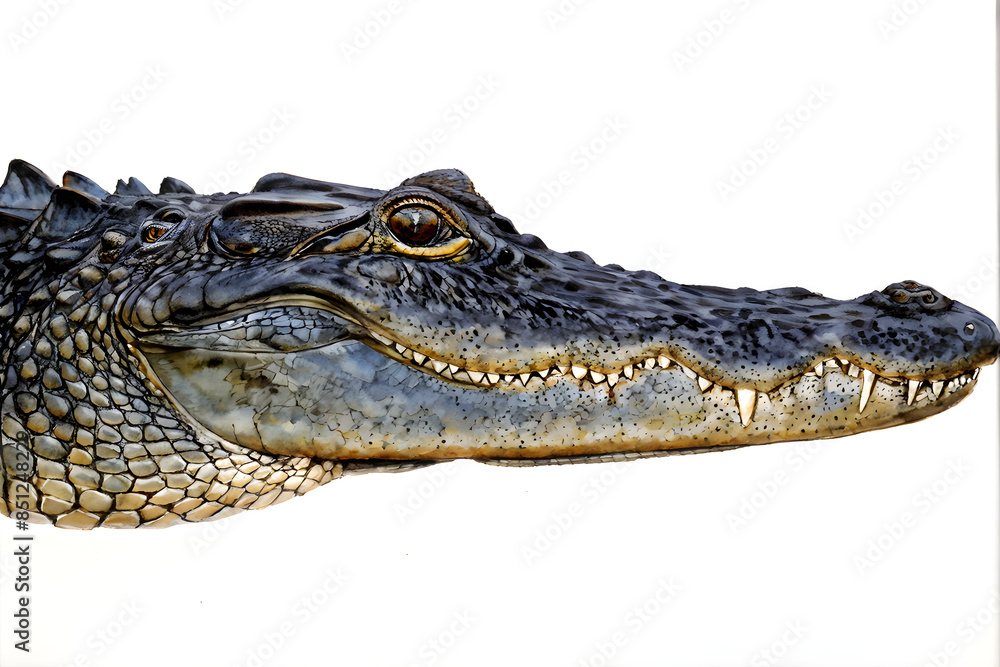 Obraz premium alligator in white background