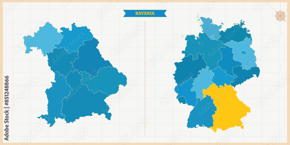 A Map highlighting Bavaria in the Germany Map, Bavaria and Germany ...
