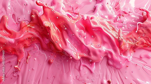 Playful splashes of pink and red mingle together, creating an energetic abstract pattern that bursts with vitality and joie de vivre. Abstract Backgrounds Illustration, Minimalism,