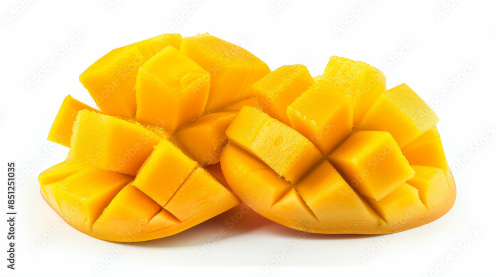 mango cut isolated on a white background mango cut isolated on a white background