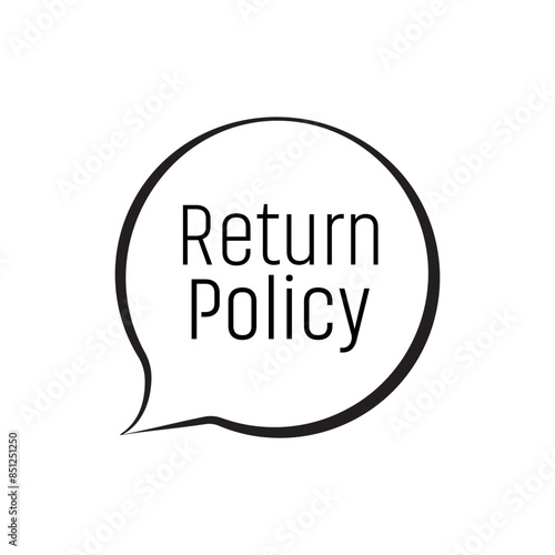 return policy text on white background